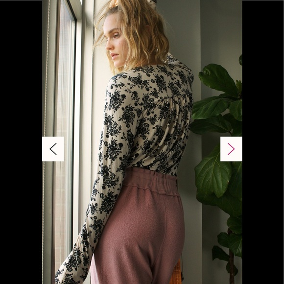 NWT Free People Printed Turnt Bodysuit - Picture 2 of 7